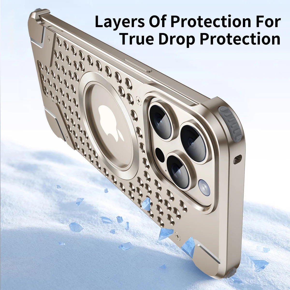 Shockproof Titanium Alloy Rimless Case for iPhone 15 Series