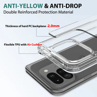 Airbag Shockproof Clear Case for Google Pixel 9 Pro Fold - Soft TPU + Acrylic