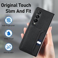 Anti-Drop Leather Slim Case with Card Pocket for Samsung Galaxy Z Fold 5