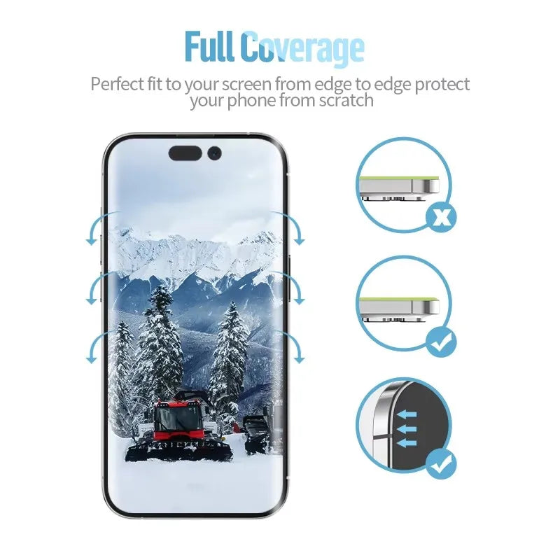 Full Coverage Anti-Peep Tempered Privacy Screen Protector Glass for iPhone 16 Pro & iPhone 16 Pro Max