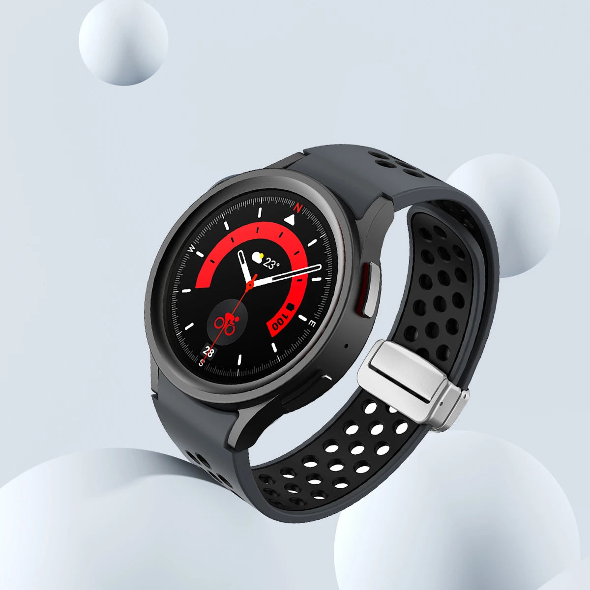 No Gaps Silicone Magnetic Strap for Samsung Galaxy Watch 7