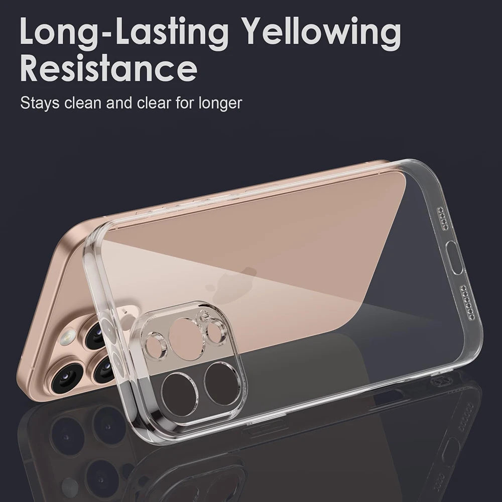 Crystal Clear Soft Silicone Case for iPhone 16 Series