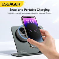 Essager 3-in-1 15W Magnetic Wireless Desktop Charger – Fast, Convenient Charging