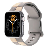 Checkered Two-Color Silicone Strap for Apple Watch