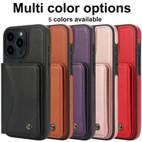 Premium Leather Card Wallet Case for iPhone 16 Series