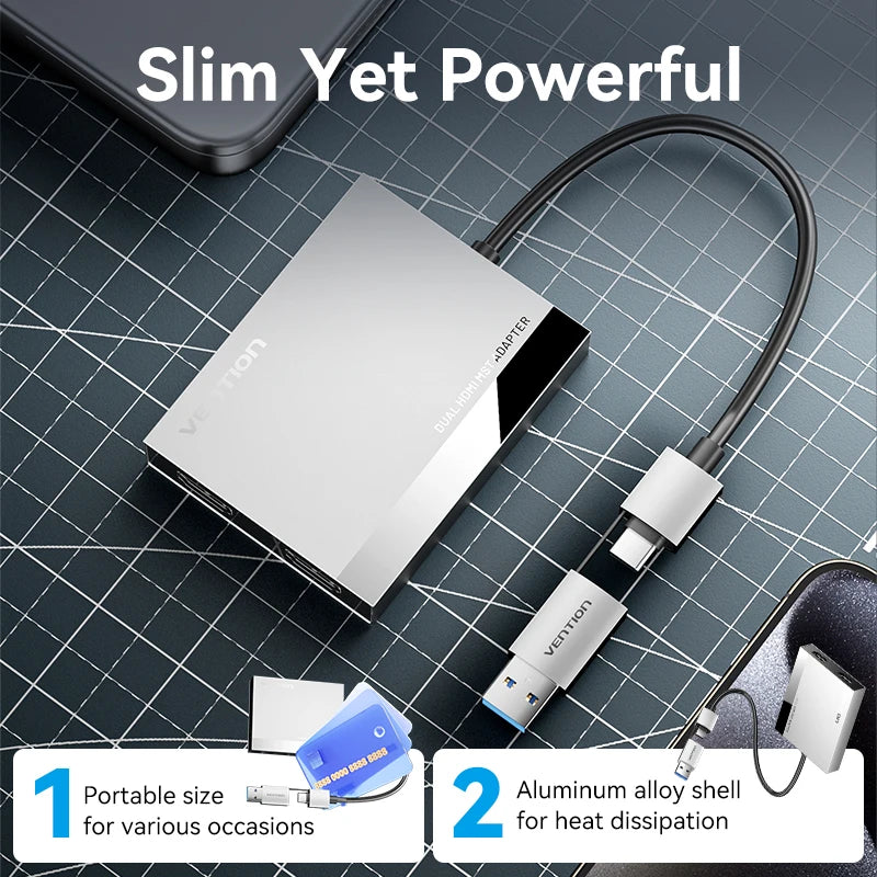 Vention USB Hub 4K60Hz USB to HDMI-Compatible Splitter Hub