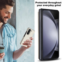 Luxury Leather Phone Case with Card Holder for Samsung Galaxy Z Fold 6 – Elegant Storage and Protection