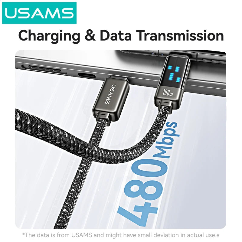 USAMS 100W Fast Charging USB-C Cable