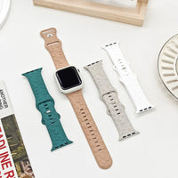 Engraved Silicone Band with Case for Apple Watch – Stylish Protection and Comfort