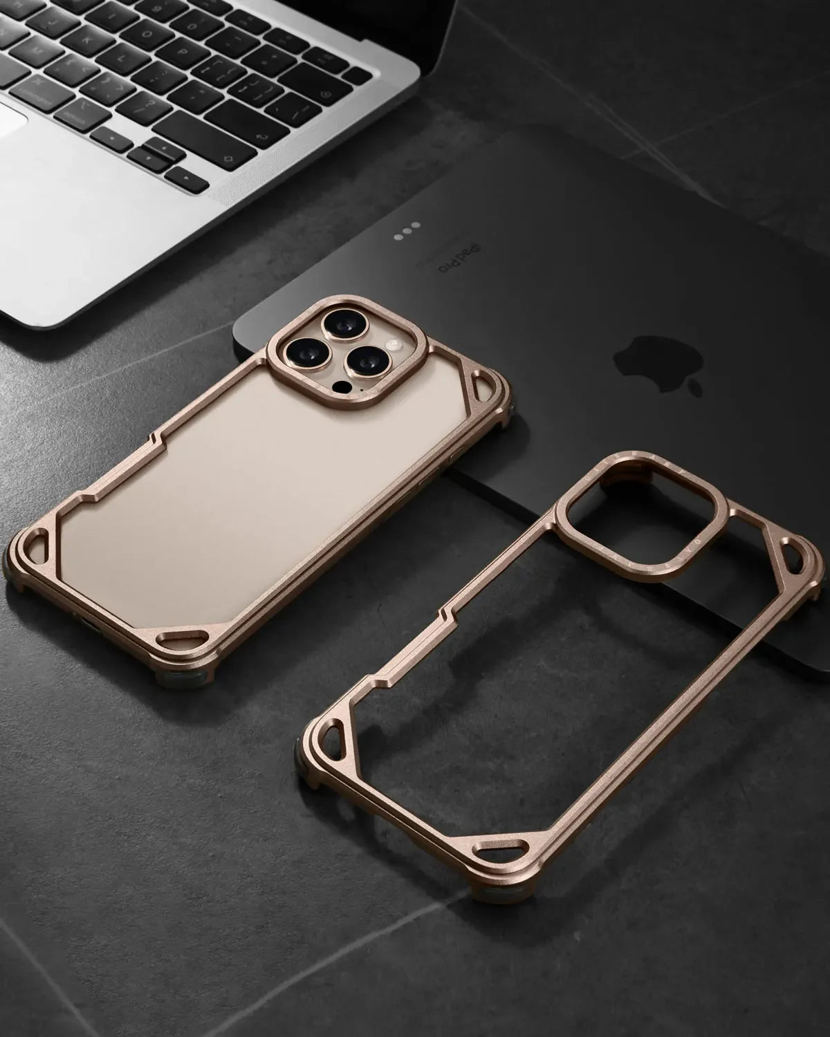 Ultra-Thin Aluminum Alloy Shockproof Metal Frameless Case for iPhone 15 Pro and iPhone 15 Pro Max