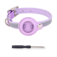 YKSOM Reflective Adjustable Pet Collar for Cats and Puppies, Including Anti-lost Pet Necklace with Apple AirTag Case