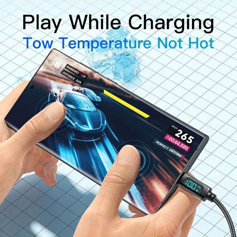 Essager 100W Fast Charging Digital Display USB-C Cable