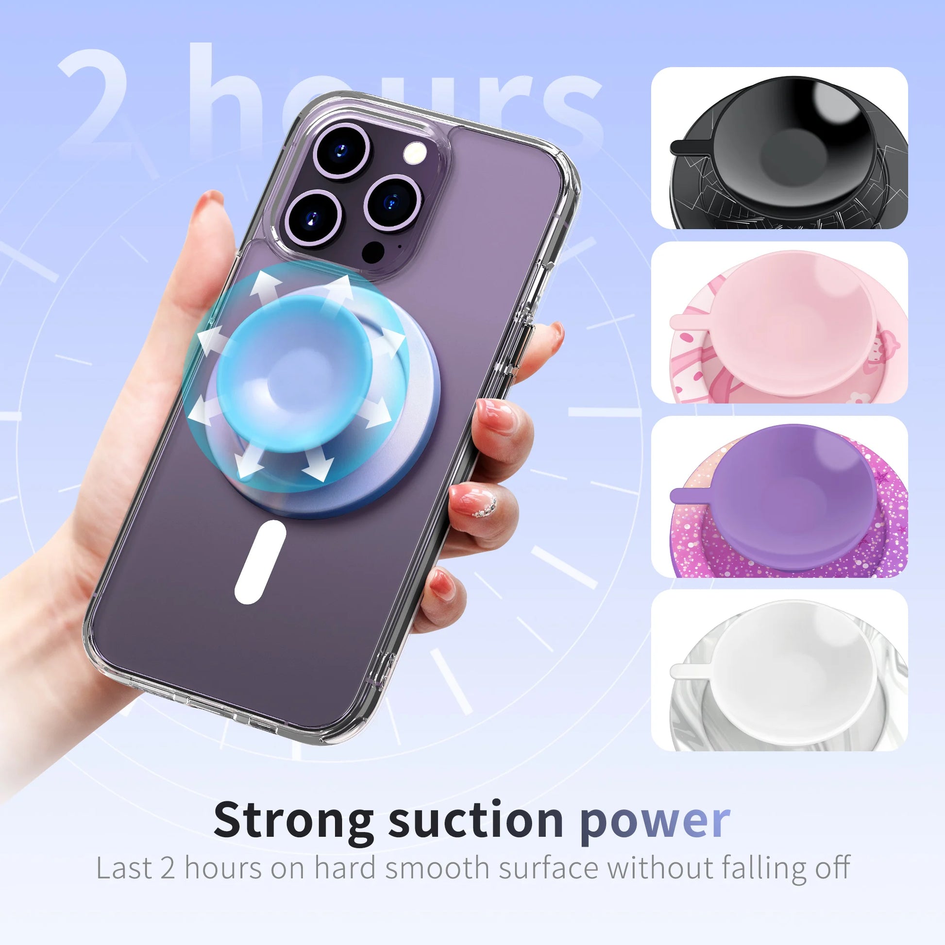 Magnetic Phone Mount with Grip Finger Ring Holder