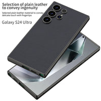 Luxury Metallic Lacquer Leather Phone Case for Samsung Galaxy S24 Ultra