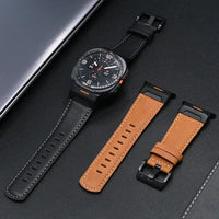 Stainless Steel & Leather Watchband for Samsung Galaxy Watch 7 Ultra