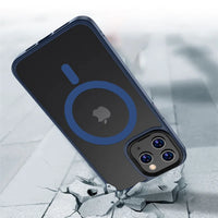 Shockproof Matte Magnetic iPhone 14 Series Case with MagSafe Compatibility and Wireless Charging Support