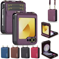 Crossbody Leather Wallet Case for Samsung Galaxy Z Flip 5