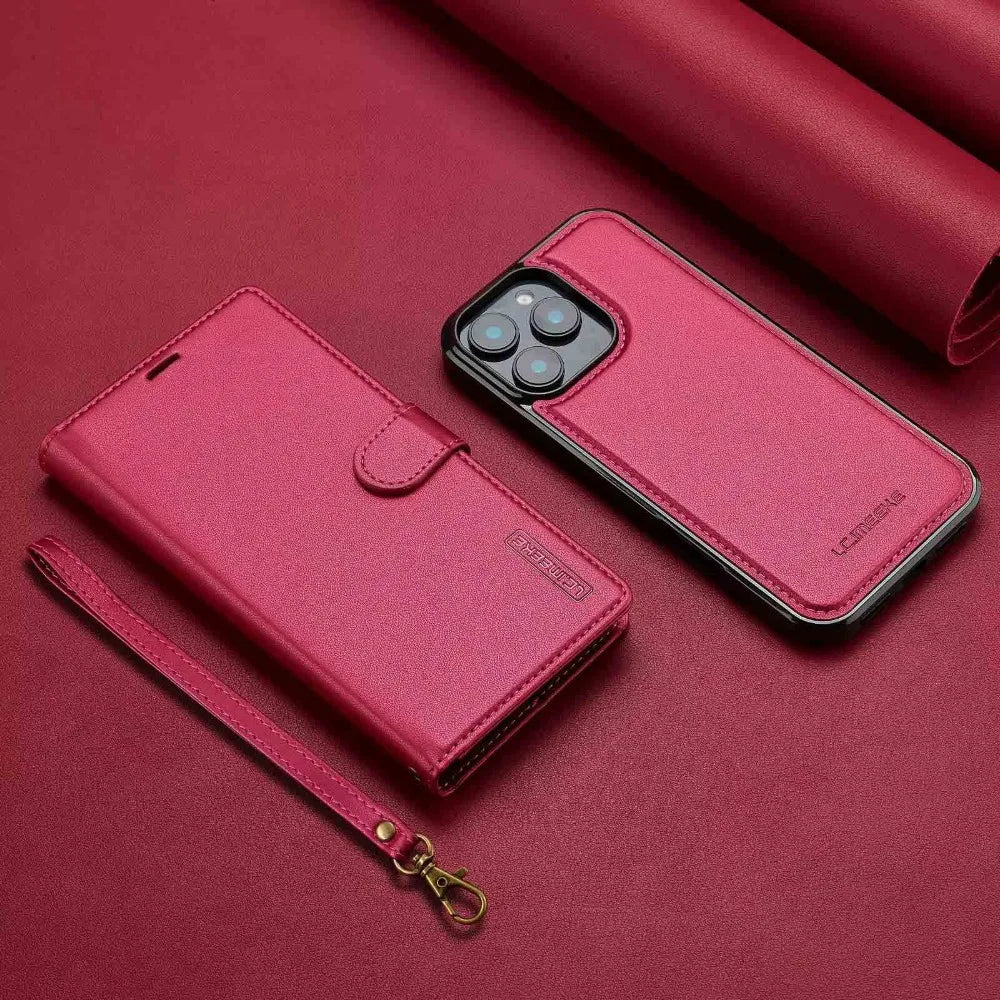 Premium Leather Detachable Case with Card Holder for iPhone 16 Series