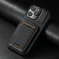 Shockproof Leather Wallet Case with Card Slots for iPhone 16 Series