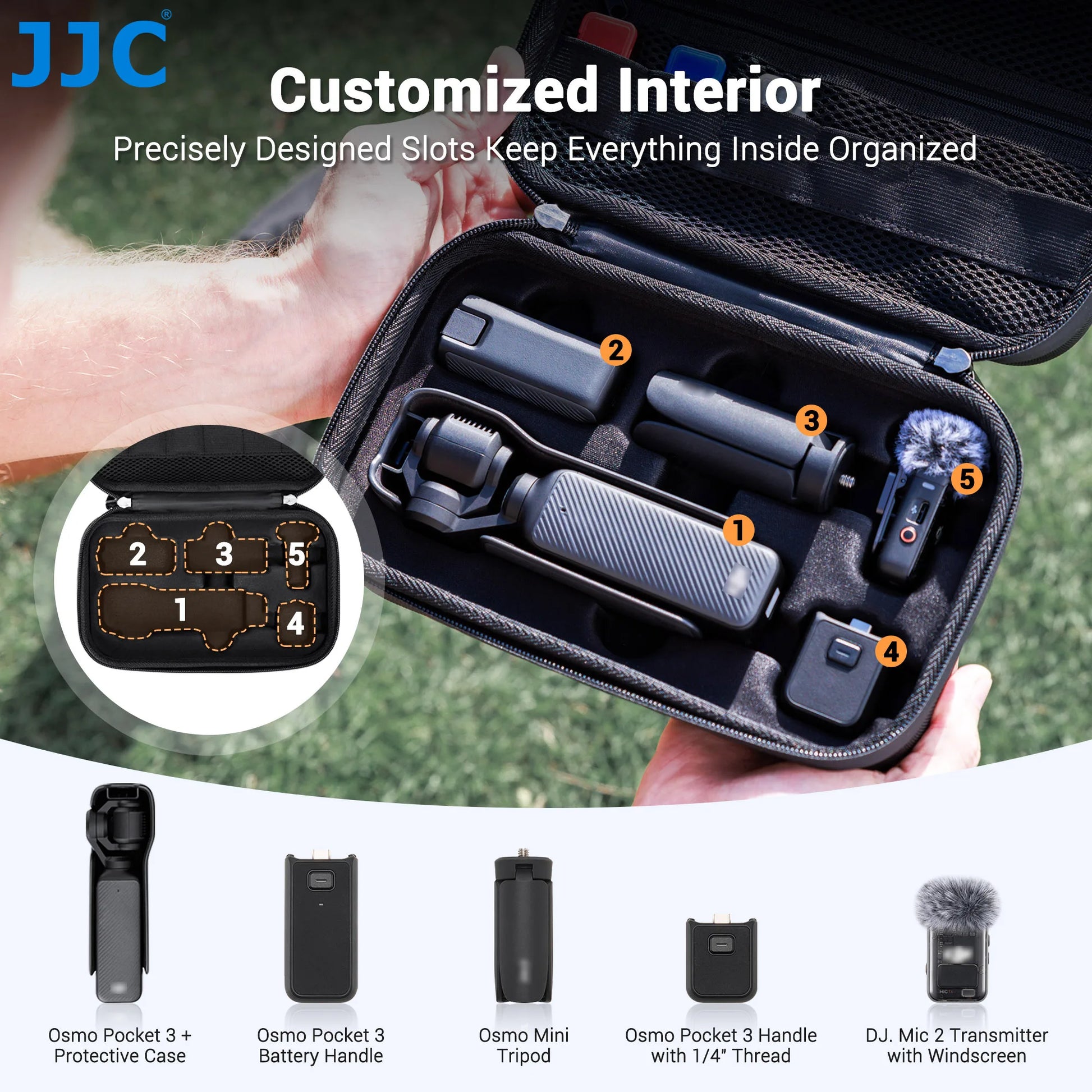 JJC Portable Hard Shell Carry Case for DJI Osmo Pocket 3