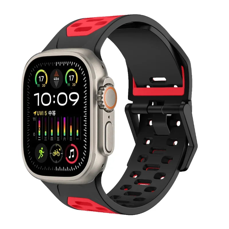 Breathable Two-Color Replacement Strap for Apple Watch