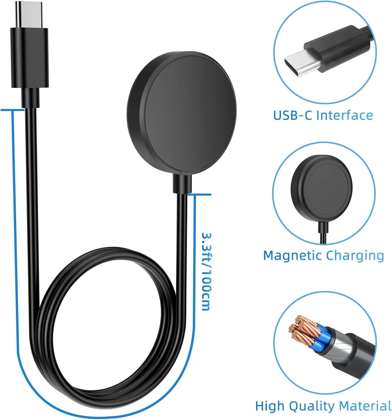 Type-C USB PD Charger Cable for Samsung Galaxy Watch 6