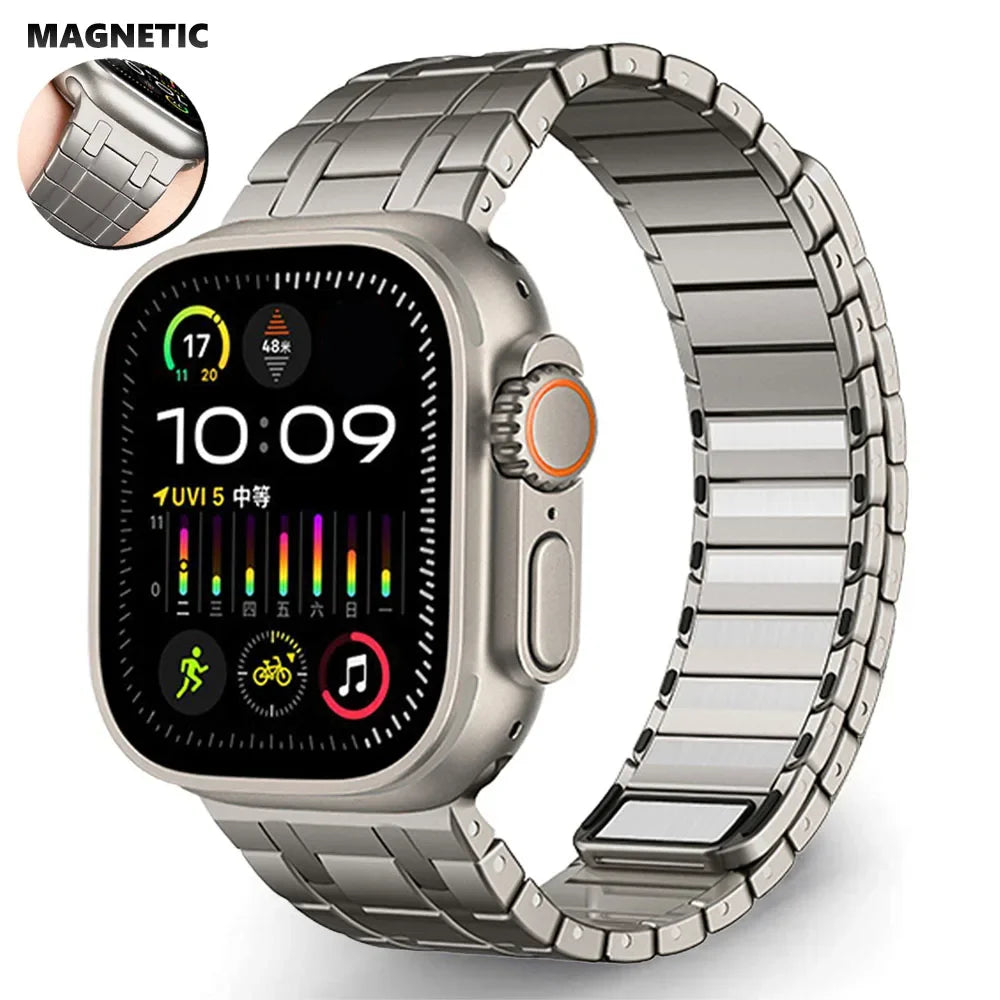 Magnetic Stainless Steel Loop Strap for Apple Watch