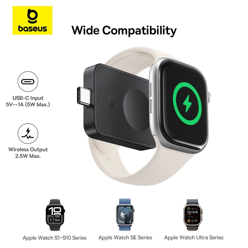 Baseus 2.5W Magnetic Wireless Charger for Apple Watch