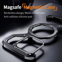 Z-Shape Magnetic Metal Snap-On Case for iPhone 15 Series - Premium Protection