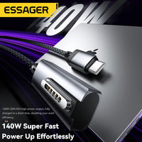 Essager 140W USB-C to MagSafe 3 Charging Cable