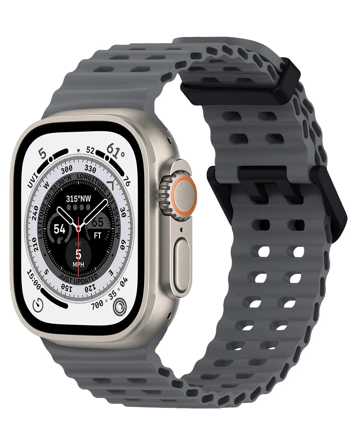 Marine-Grade Silicone Ocean Strap for Apple Watch