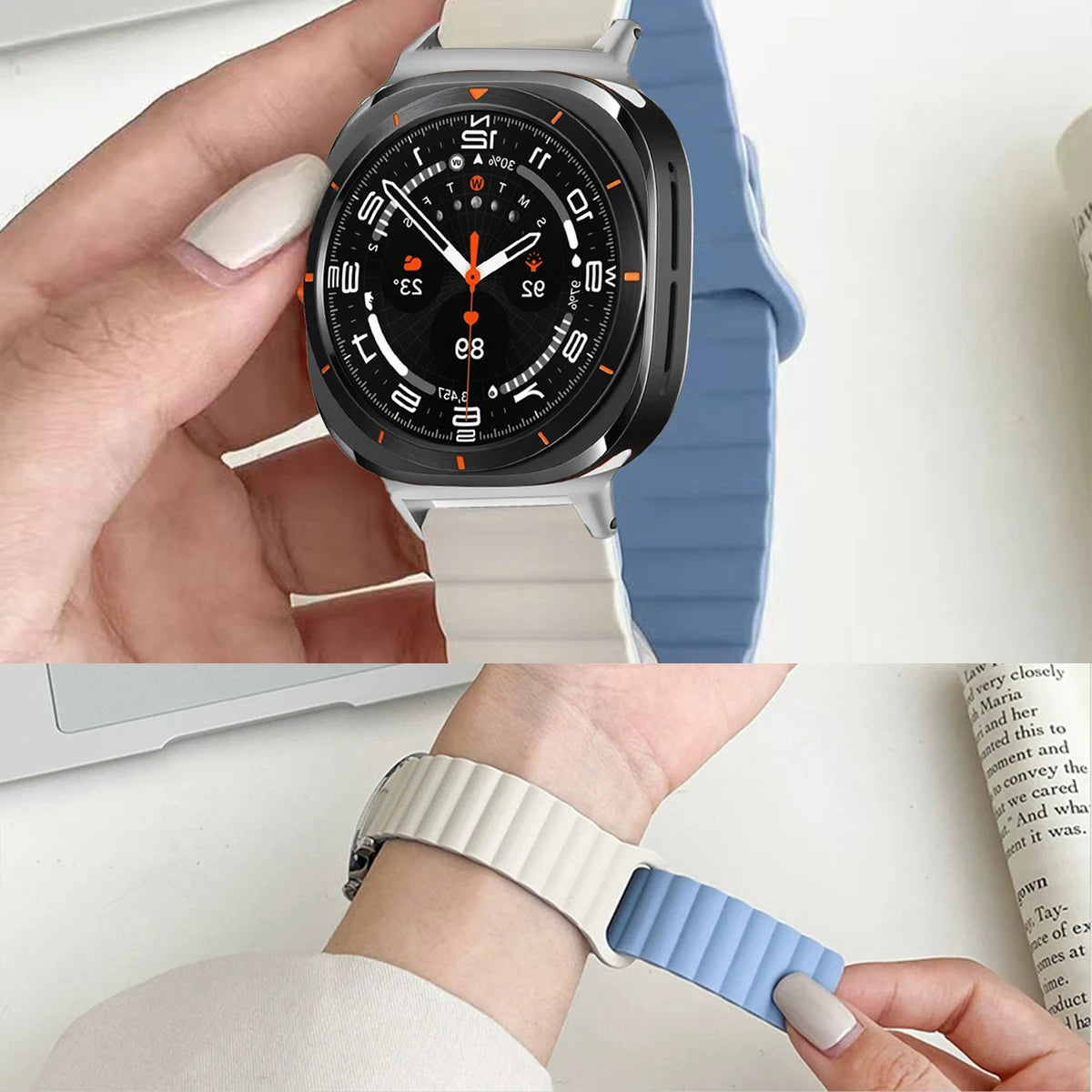 Magnetic Silicone Strap for Samsung Galaxy Watch Ultra - Effortless Style and Comfort