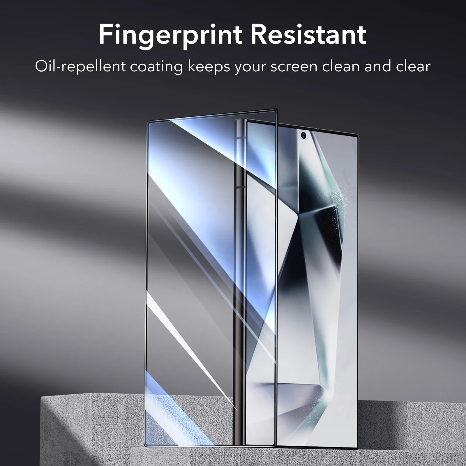 Full Coverage 9H Tempered Glass Screen Protector with Fingerprint Unlocking for Samsung Galaxy S24 Ultra