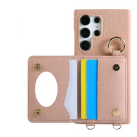 Crossbody Wallet Case with Card Slots and Mirror for Samsung Galaxy S24 Series