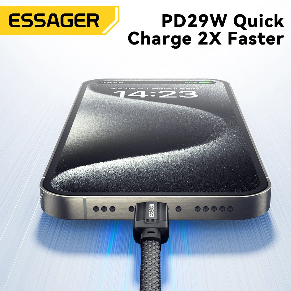 Essager 29W Magnetic Fast Charging USB C to Lightning Data Cable