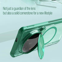 Xiaomi 14 Ultra Magnetic Transparent Clear Case with Flip-style Camera Lens Stand