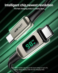 ACEFAST 100W USB-C to USB-C Fast Charging Cable with LED Display