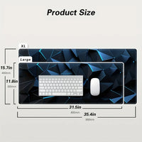 Blue Geometry Large Gaming Mouse Pad