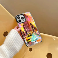 Oil Painting City Building Bridge Soft TPU Shockproof Back Case for iPhone 16 Series