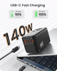 LENCENT 140W GaN Universal Travel Adapter