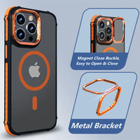 Armor Shockproof MagSafe Case with Metal Lens Bracket for iPhone 16 Series