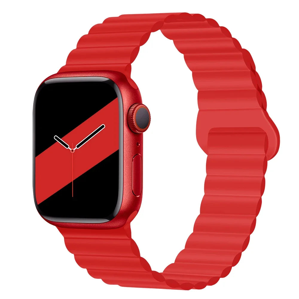 Lightweight Silicone Magnetic Band for Apple Watch