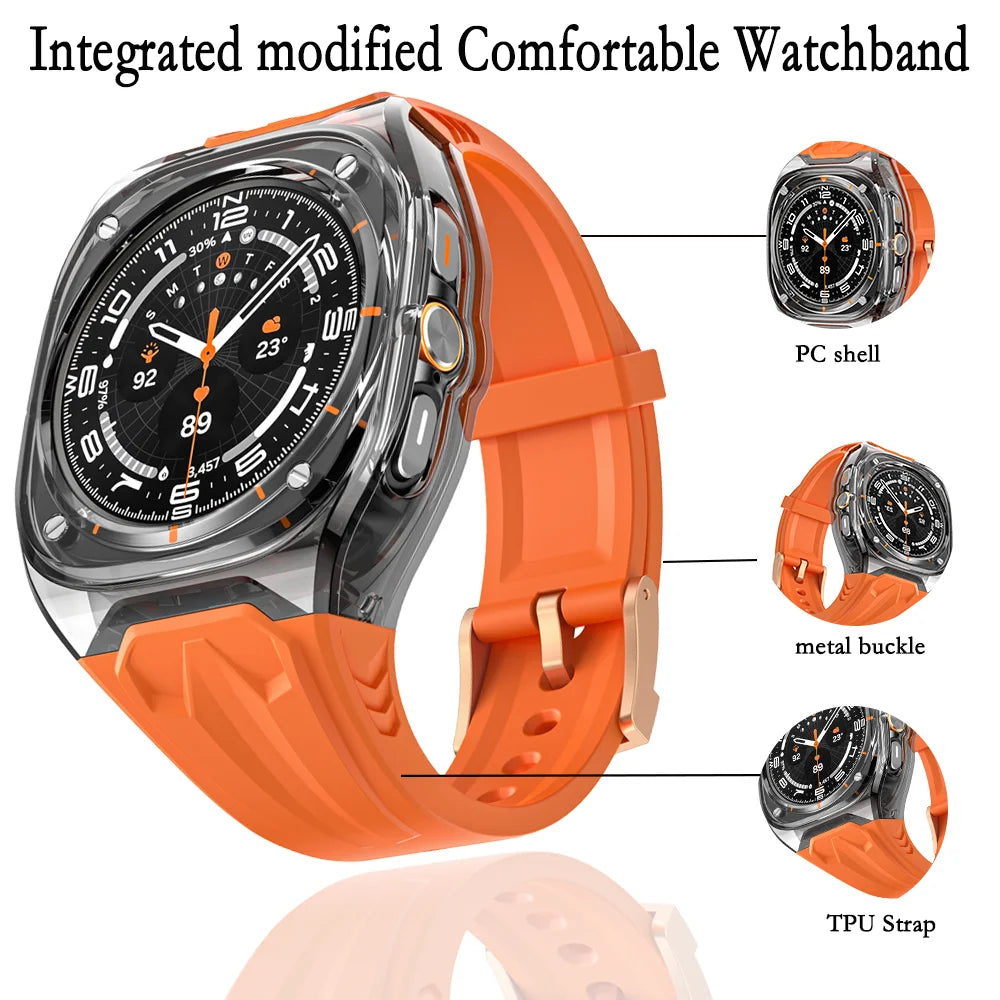 Comfortable TPU Strap with PC Case for Samsung Galaxy Watch Ultra