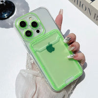 Candy Color Fashion Card Wallet Case for iPhone 15 Series