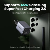 UGREEN 45W GaN USB-C Fast Charger with QC 3.0