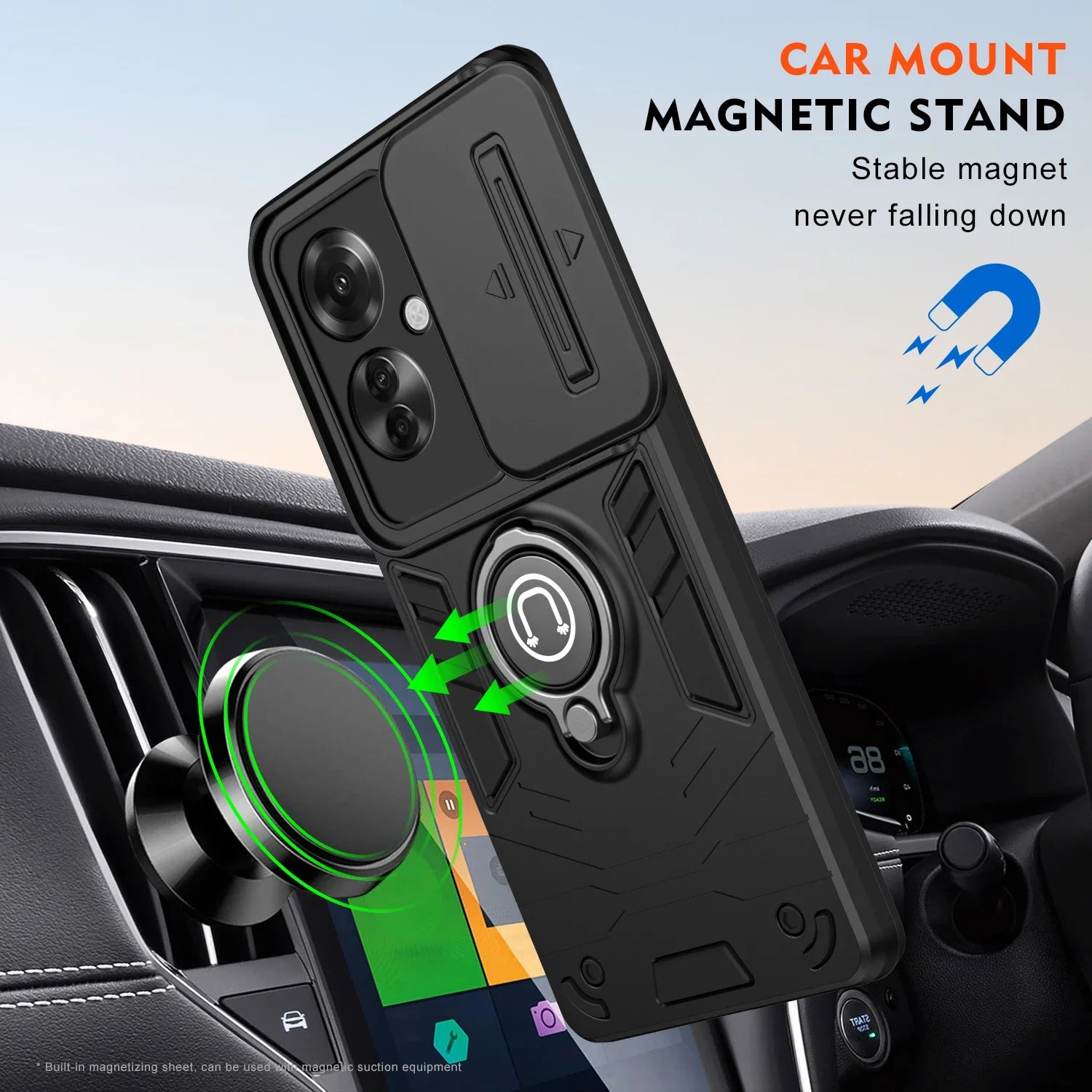 Rugged Armor Shockproof Phone Case for OPPO Reno 11F
