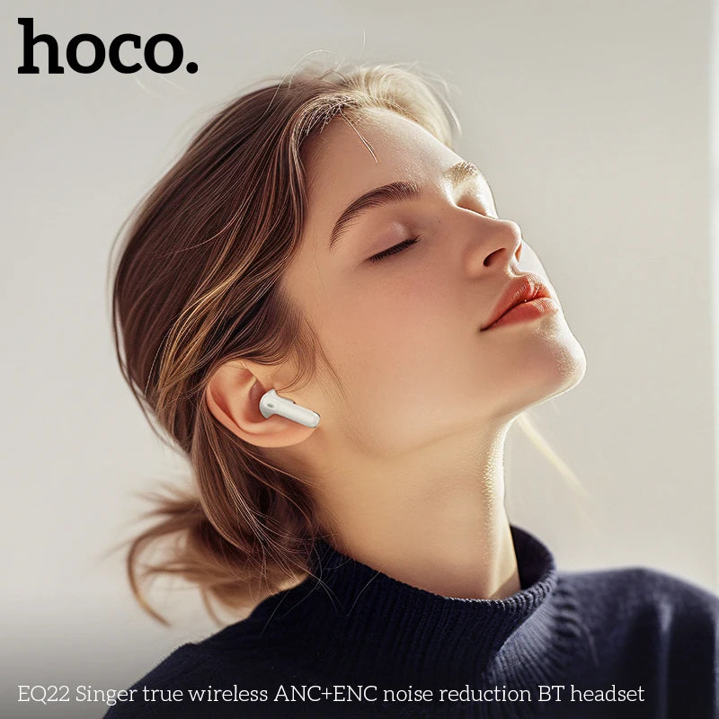 HOCO EQ22 Wireless Earbuds with Active Noise Cancellation and NFC Technology