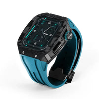 Luxury Carbon Fiber Case with Fluorine Rubber Strap for Apple Watch