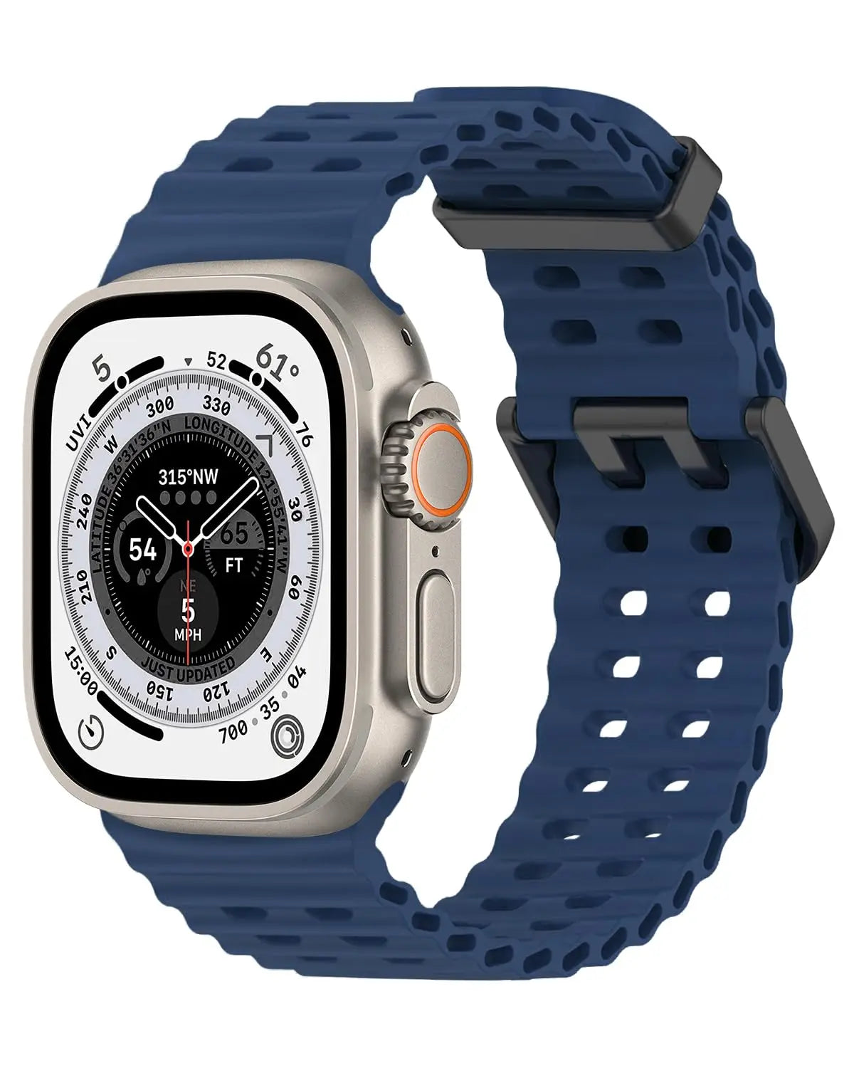 Marine-Grade Silicone Ocean Strap for Apple Watch