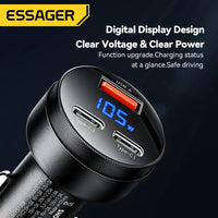 Essager 105W Car Charger with Digital Display